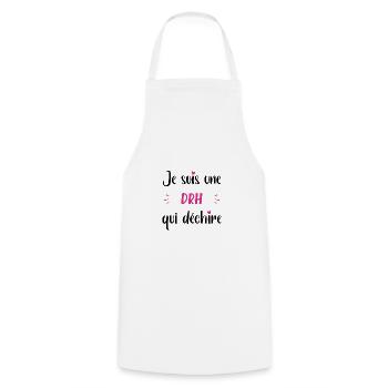 Je suis une drh qui déchire - Tablier de cuisine - blanc - Devant - AI Model Male 185 dark (185cm)