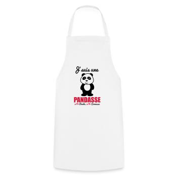 J'suis une pandasse, panda, connasse - Tablier de cuisine - blanc - Devant - AI Model Male 185 dark (185cm)