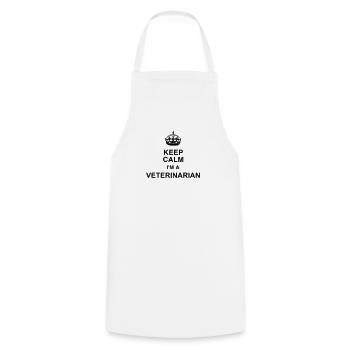 Vétérinaire / Animal / Travail / Métier / Job - Tablier de cuisine - blanc - Devant - AI Model Male 185 dark (185cm)