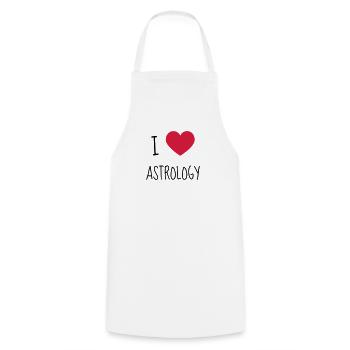 Astrology Astrologer Astrologie Astrologue - Cooking Apron - white - Front - AI Model Male 185 dark (185cm)