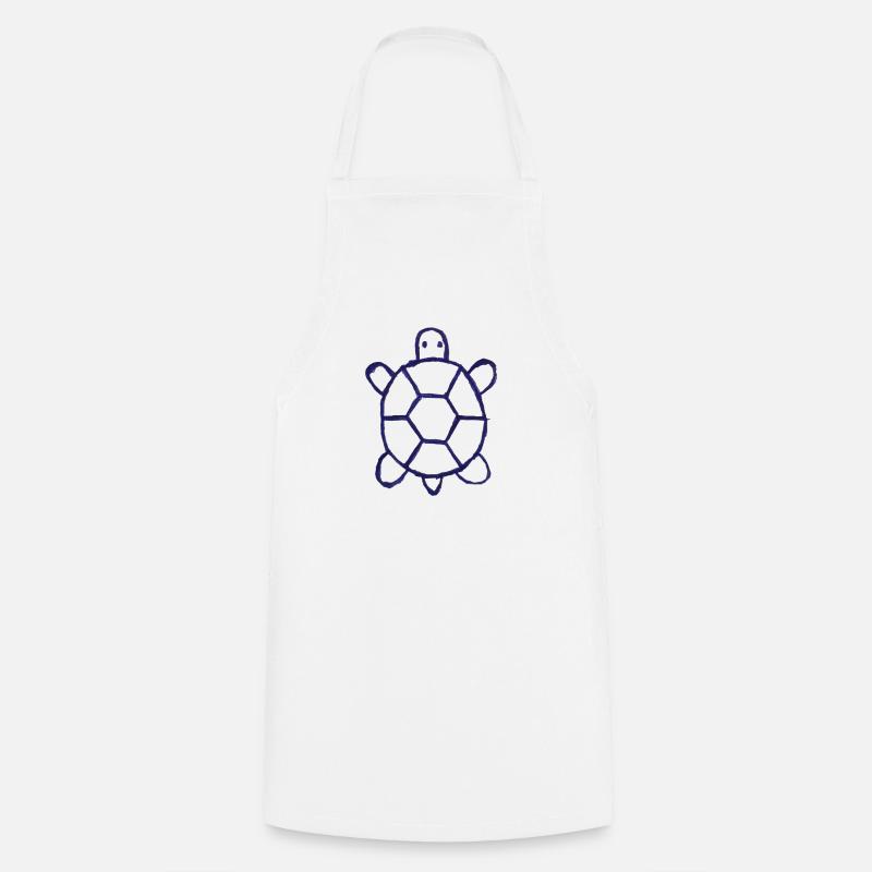 turtle shitty design 23 - Cooking Apron - white