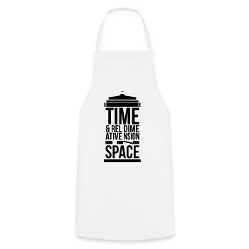 Tardis - Kochschürze - Weiß - Vorne - AI Model Male 185 dark (185cm)