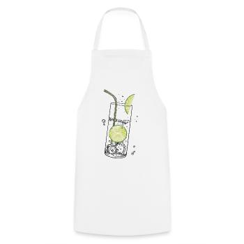 Limetten Limonade Sommer Limo - Cooking Apron - white - Front - AI Model Male 185 dark (185cm)