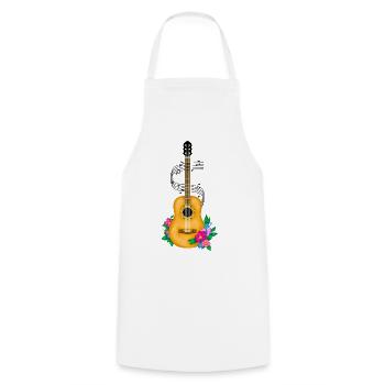 Guitar, music lovers - Cooking Apron - white - Front - AI Model Male 185 dark (185cm)