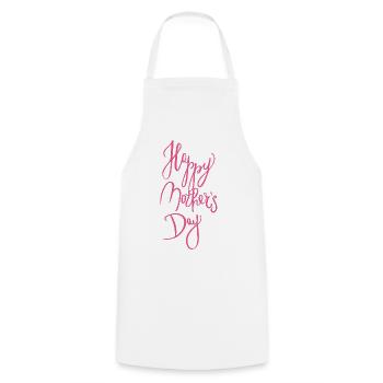Happy Mothers Day Fröhlicher Muttertag Kalligrafie - Kochschürze - Weiß - Vorne - AI Model Male 185 dark (185cm)