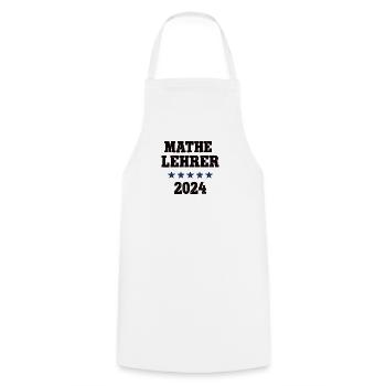 Mathelehrer 2024 Beruf Studium Lehramt Mathe - Kochschürze - Weiß - Vorne - AI Model Male 185 dark (185cm)