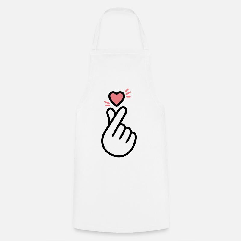 K-Pop Heart - Cooking Apron - white
