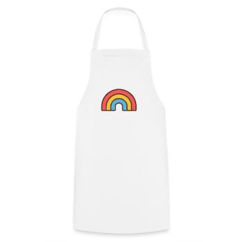 Bright retro rainbow - Cooking Apron - white - Front - AI Model Male 185 dark (185cm)