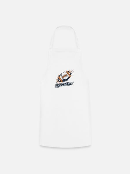 Dynamischer Football Wirbel-Logo - Kochschürze - Weiß