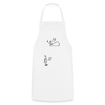 13 Year Old 13th Anniversary Gift - 13 Year Old - Cooking Apron - white - Front - AI Model Male 185 dark (185cm)