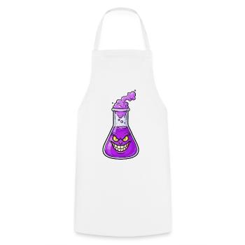 Magie de la bouteille d’alchimie violette - Tablier de cuisine - blanc - Devant - AI Model Male 185 dark (185cm)