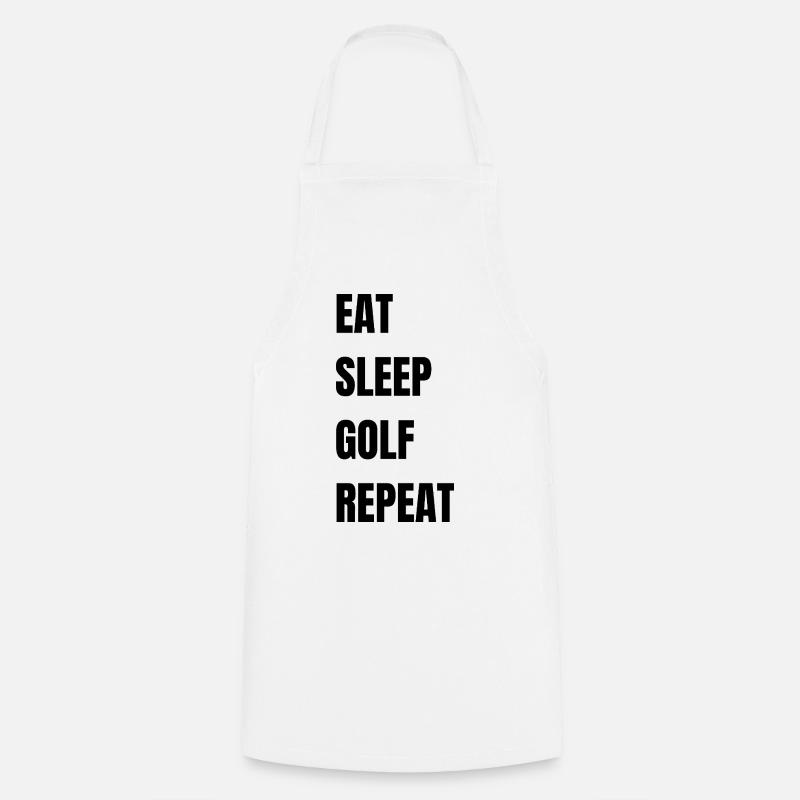 Eat Sleep Golf Repeat - Kochschürze - Weiß