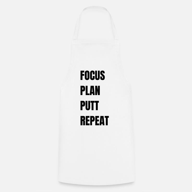 Golf Focus Plan Putt Repeat - Kochschürze - Weiß