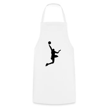 Basketball - basket - Tablier de cuisine - blanc - Devant - AI Model Male 185 dark (185cm)