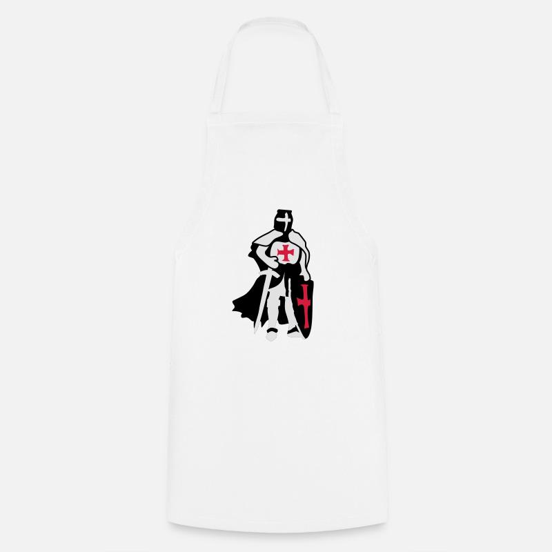 templar knight by Patjila - Cooking Apron - white
