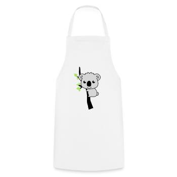 sweet_koala_002 - Tablier de cuisine - blanc - Devant - AI Model Male 185 dark (185cm)