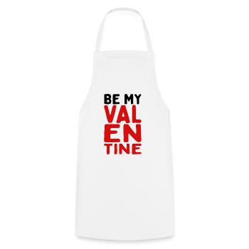 Soyez ma Saint-Valentin - Tablier de cuisine - blanc - Devant - AI Model Male 185 dark (185cm)