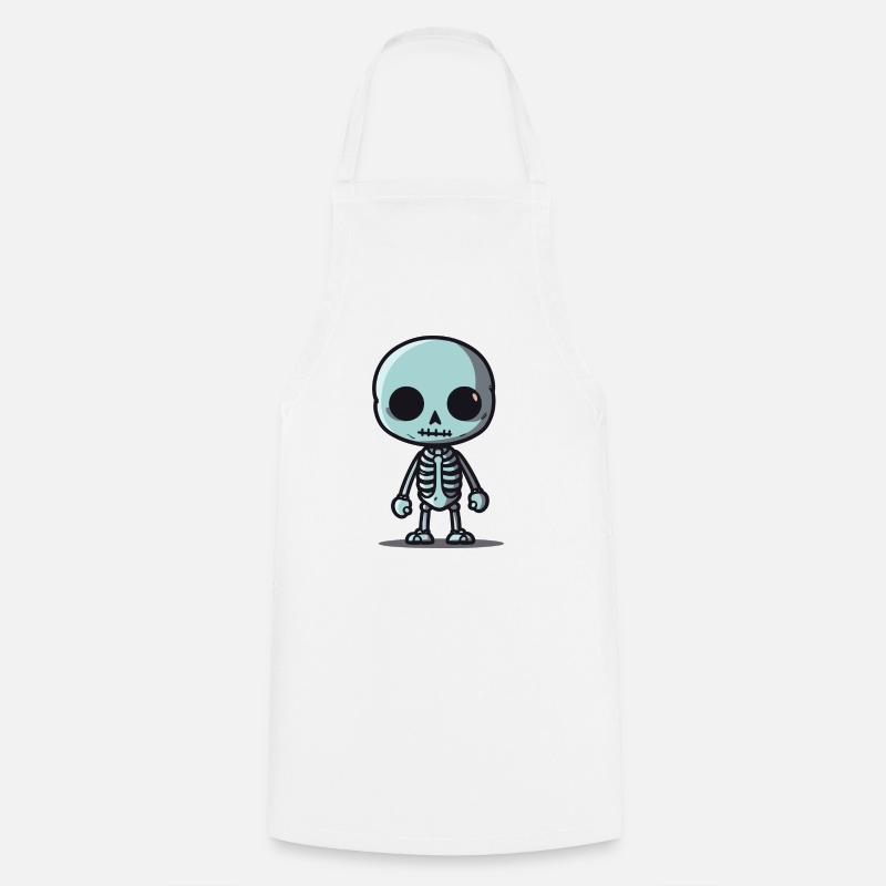 Skeleton - Cooking Apron - white