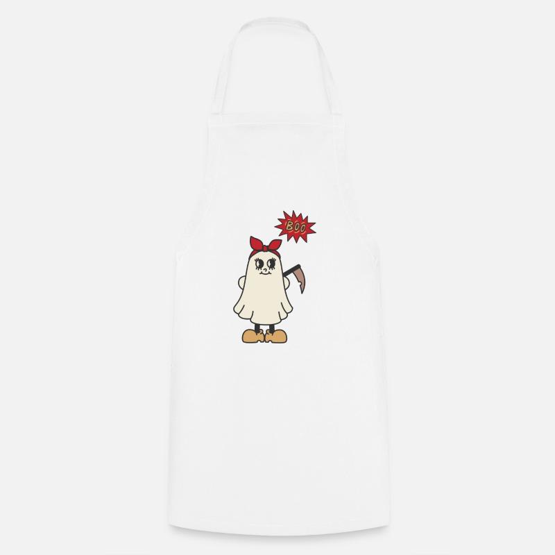 Fantôme de désapprobation - Tablier de cuisine - blanc