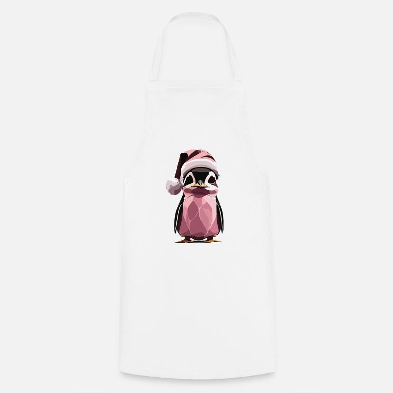 Weihnachtspinguin - Kochschürze - Weiß