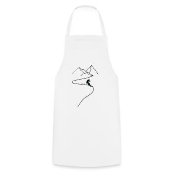 Ski Ski Motif pour Skieur Skieur - Tablier de cuisine - blanc - Devant - AI Model Male 185 dark (185cm)