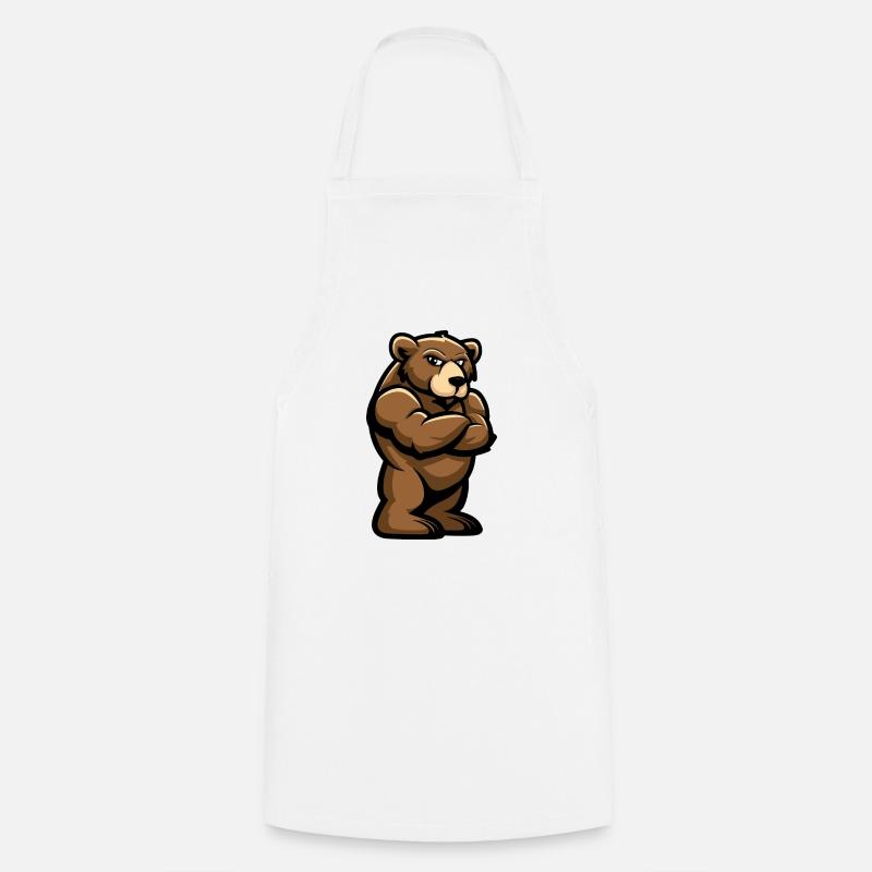 Bear Grizzly Bear Brown Bear - Cooking Apron - white