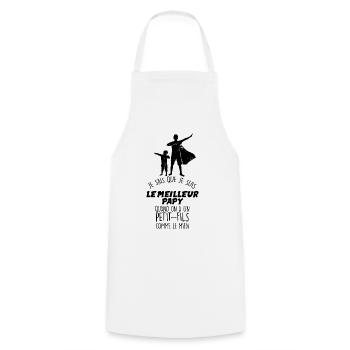 Meilleur Papy Et Petit Fils - Tablier de cuisine - blanc - Devant - AI Model Male 185 dark (185cm)
