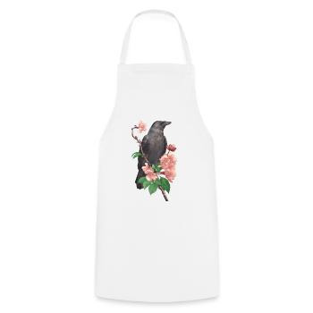 Raven - Cooking Apron - white - Front - AI Model Male 185 dark (185cm)