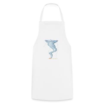 Weather Tornado Windhose Sturmjäger cool design - Cooking Apron - white - Front - AI Model Male 185 dark (185cm)
