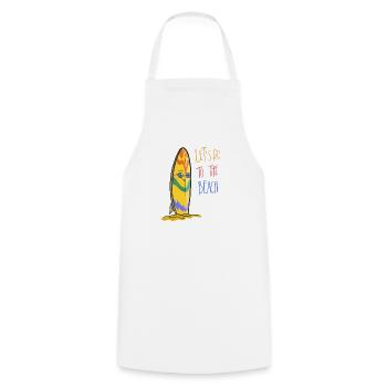 Surfer Shirt Kids Kids Beach - Cooking Apron - white - Front - AI Model Male 185 dark (185cm)