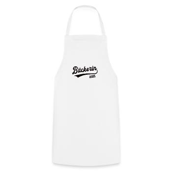 Bäckerin 2025 Beruf Bäcker Bäckerei Konditorei - Kochschürze - Weiß - Vorne - AI Model Male 185 dark (185cm)