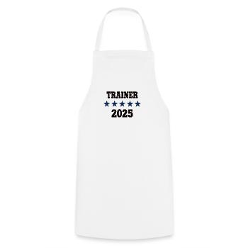 2025 Trainer Beruf Training Arbeit Sport Fußball - Kochschürze - Weiß - Vorne - AI Model Male 185 dark (185cm)