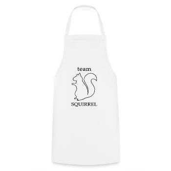 Team Squirrel /Eichhörnchen - Tierfreunde Geschenk - Kochschürze - Weiß - Vorne - AI Model Male 185 dark (185cm)