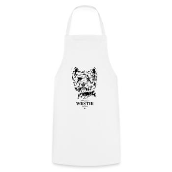 Westie Mom West Highland Terrier Chiens Wilsigns - Tablier de cuisine - blanc - Devant - AI Model Male 185 dark (185cm)