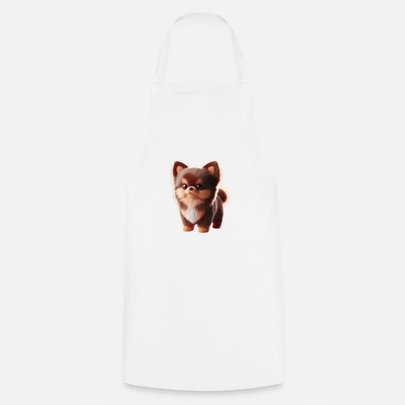 Petit chien mignon - Tablier de cuisine - blanc