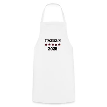 2025 Tischlerin Beruf Abschluß Lehre Bestanden - Kochschürze - Weiß - Vorne - AI Model Male 185 dark (185cm)