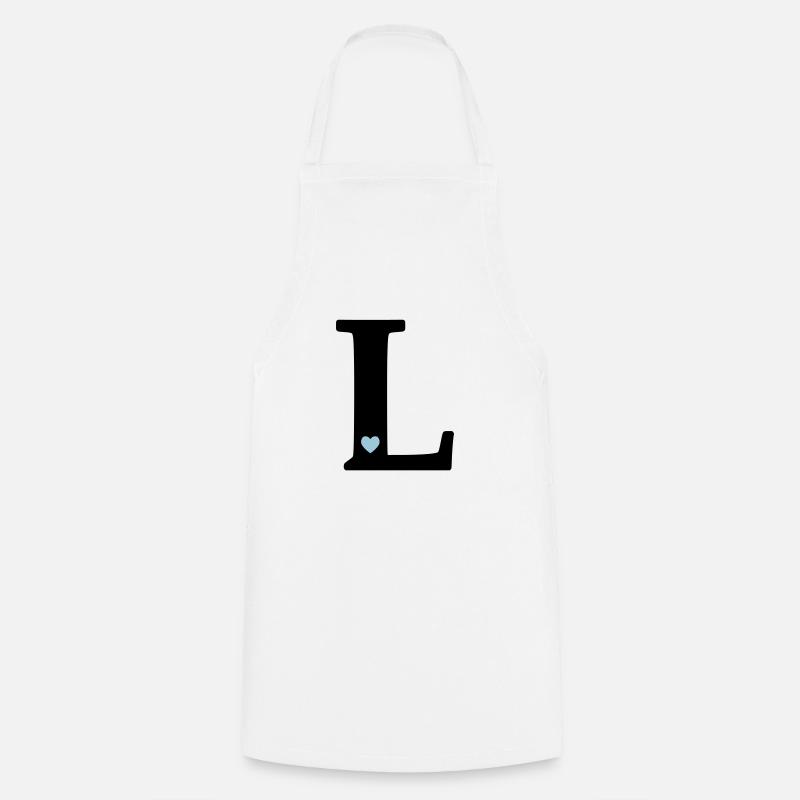 Buchstabe L Anfangsbuchstabe - Kochschürze - Weiß