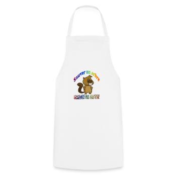 Pour sauver un arbre - mangez un castor - Tablier de cuisine - blanc - Devant - AI Model Male 185 dark (185cm)