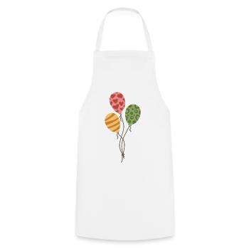 Ballons Ballons Cadeau d’anniversaire Pastel - Tablier de cuisine - blanc - Devant - AI Model Male 185 dark (185cm)
