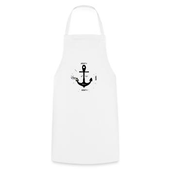 Ancre Irlande Irlandais - Tablier de cuisine - blanc - Devant - AI Model Male 185 dark (185cm)
