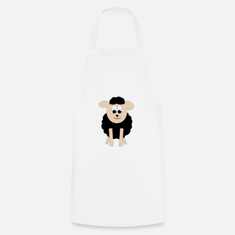 mouton noir - Tablier de cuisine - blanc