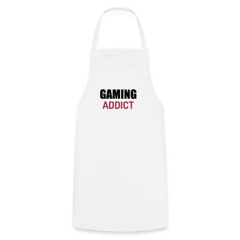 Gaming Gamer Video Game Player Geek - Cooking Apron - white - Front - AI Model Male 185 dark (185cm)