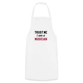Musik / Musiker / Music / Musician - Kochschürze - Weiß - Vorne - AI Model Male 185 dark (185cm)