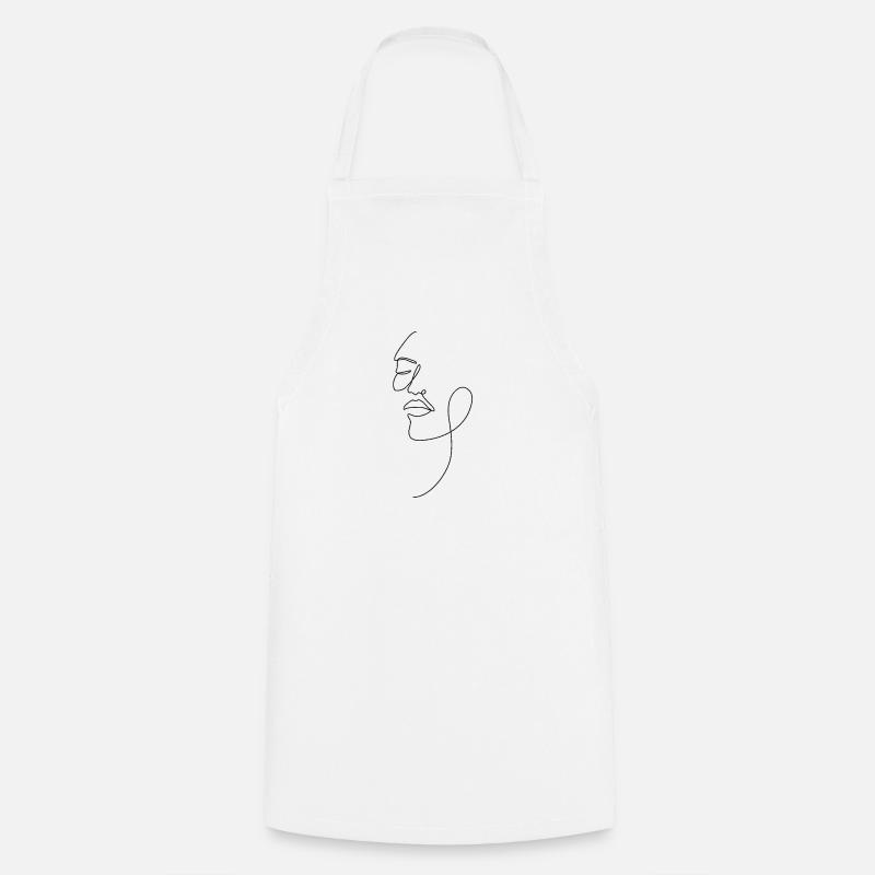 Résumé du visage - Tablier de cuisine - blanc