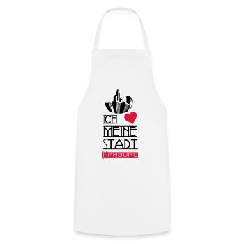 Stadt Liebe Hamburg Deutschland Spruch Geschenk - Kochschürze - Weiß - Vorne - AI Model Male 185 dark (185cm)