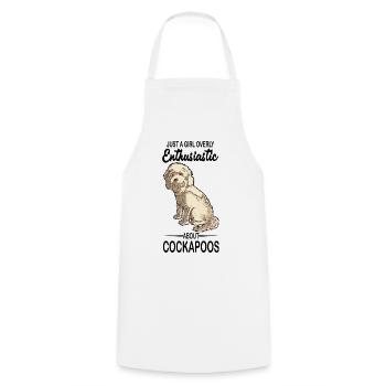 Cockapoo amoureux des chiens | Idée cadeau de race de chien - Tablier de cuisine - blanc - Devant - AI Model Male 185 dark (185cm)