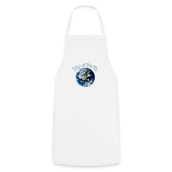 Tag der Erden Jour de la Terre - Tablier de cuisine - blanc - Devant - AI Model Male 185 dark (185cm)