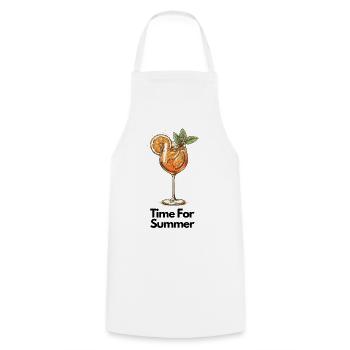 Orangen Cocktail mit Minze Illustration - Kochschürze - Weiß - Vorne - AI Model Male 185 dark (185cm)