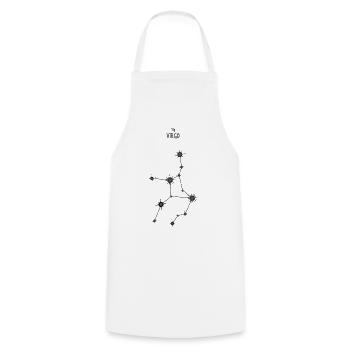 Virgo Zodiac Sign Star Constellation Black & Gray - Cooking Apron - white - Front - AI Model Male 185 dark (185cm)