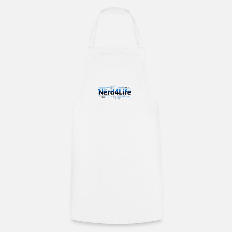 Nerd4Life Circuit Logo - Cooking Apron - white